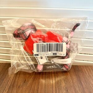 NWT 2025 Victoria’s Secret PINK Holiday Plaid Mini Dog Limited Edition Plush